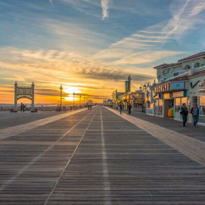 Ocean City Boardwalk Sunset 1