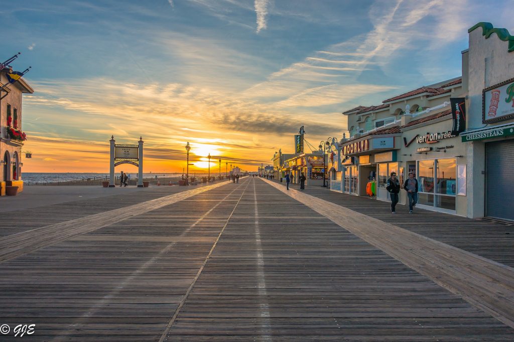 Ocean City Boardwalk Sunset 1