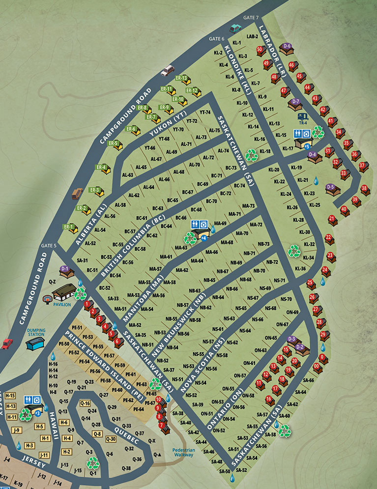 Knoebels Lake Glory Campground Map - Niki Abigale